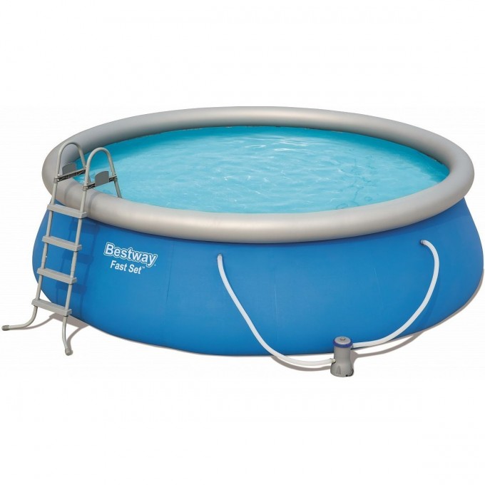Бассейн BESTWAY FAST SET 457х122см, 13807л, фильтр-насос 3028л/ч, лестница 57289 BW