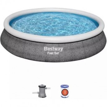 Бассейн BESTWAY FAST SET 457х84см, 9677л, фильтр-насос 2006л/ч Бассейн BESTWAY FAST SET 457х84см, 9677л, фильтр-насос 2006л/ч