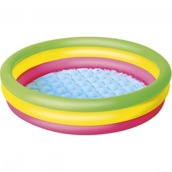 Детский надувной бассейн BESTWAY 102х25см "Лето" с надувным дном Детский надувной бассейн BESTWAY 102х25см "Лето" с надувным дном