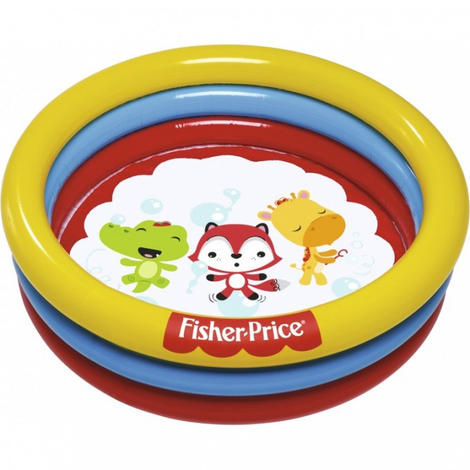 Детский надувной бассейн BESTWAY FISHER PRICE 91х25 см, с мячами (25 шт), от 2 лет 93501 BW