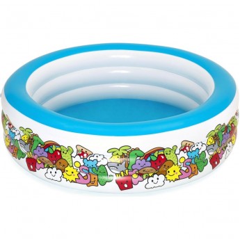 Детский надувной бассейн BESTWAY Подводный мир 196х53см 700л, от 6 лет