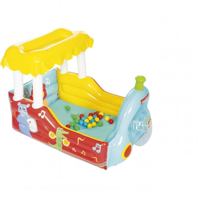 Игровой центр BESTWAY "ПАРОВОЗ FISHER PRICE" 132x94x89 см, с мячами (25 шт), от 2 лет 93537 BW