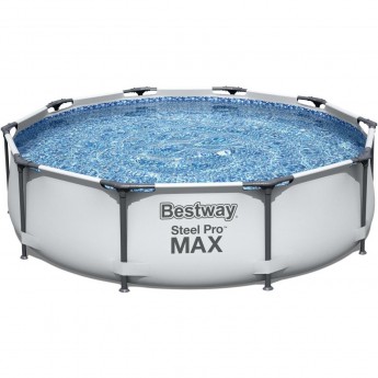 Каркасный бассейн BESTWAY STEEL PRO MAX 305х76см, 4678л + фильтр-насос 1249 л/ч