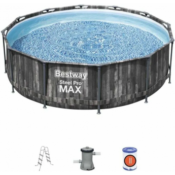 Каркасный бассейн BESTWAY STEEL PRO MAX 366х122см, 10250л, фильтр-насос, лестница