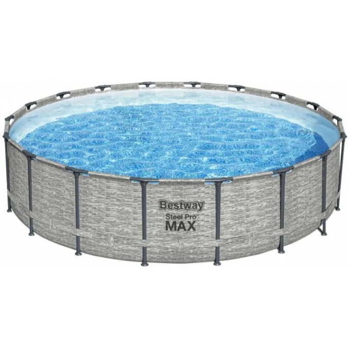 Каркасный бассейн BESTWAY STEEL PRO MAX 5618Y 549х122см, 23062л, фильтр-насос 5678л/ч, лестница, тент 5618Y BW