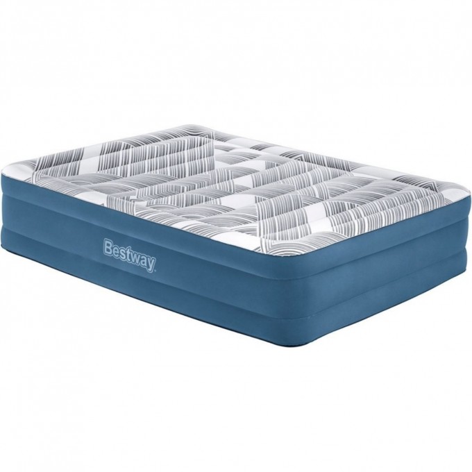 Надувная кровать 152х203х46см BESTWAY TRITECH FASHION FLOCK 6713C-BW