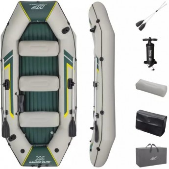 Надувная лодка BESTWAY RANGER ELITE X4 RAFT SET 320х148х47 см, вёсла, насос 62086, до 500кг