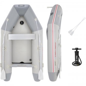 Надувная лодка "CASPIAN PRO" 280х152х42см с жёстким дном, вёсла 162см, насос, транец, до 480кг