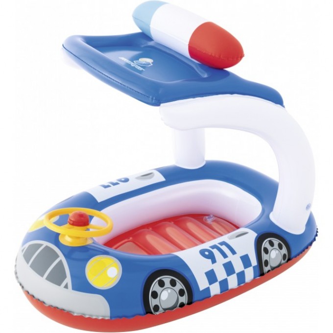 Надувная лодочка BESTWAY "МАШИНА" 98х66 см, с тентом, 3-6 лет, синий 34103 BW CIHII