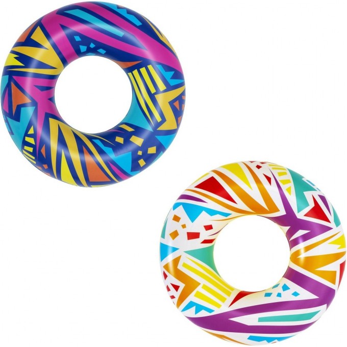 Надувной круг BESTWAY ГЕОМЕТРИЯ 107см от 12 лет, 2 вида 36228 BW