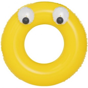 Надувной круг BESTWAY ГЛАЗАСТИКИ 91 см, от 10 лет, желтый