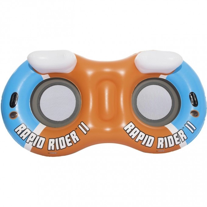 Надувной круг-кресло BESTWAY RAPID RIDER II 251х132см для двоих, с ручками и подстакаником, до 180кг 43113 BW