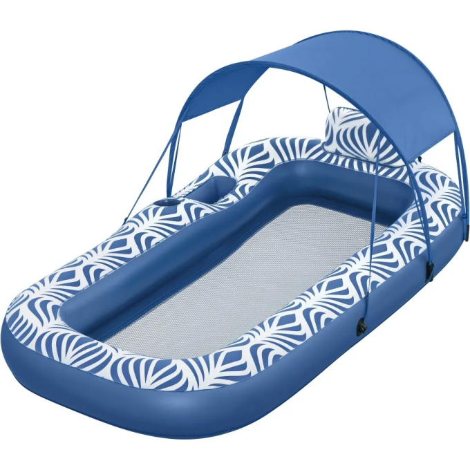 Надувной матрас для плавания 198x112см BESTWAY 43732 с навесом,сеткой, отсеком для хранения и подстаканником 43732 BW