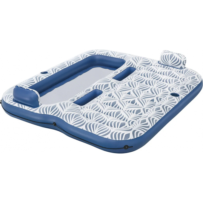 Надувной матрас-плот для плавания BESTWAY COMFORT PLUSH DOUBLE 204х188см для двоих, до 180кг 43653 BW