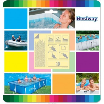Ремонтный комплект BESTWAY 6.5х6.5см, водостойкий, самоклеящиеся заплатки, 6шт
