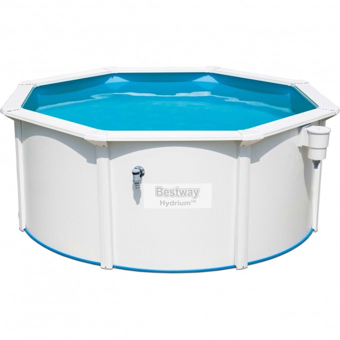 Стальной бассейн BESTWAY HYDRIUM 300х120см, 7630л + песочный ф/насос 3028 л/ч, лестница, тент, подстилка 56566 BW